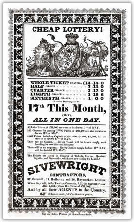 Lottery Handbill for J and J Sivewright Contractors