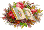 Vignette of album and flowers