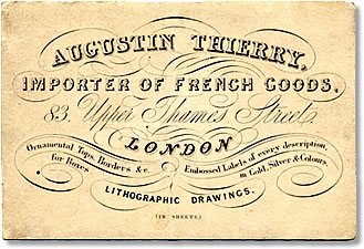 Trade card of Augustin Thierry