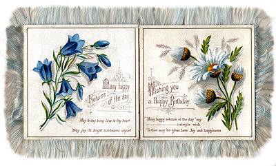 Image of silk edged birthday card