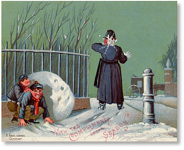Victorian Christmas Card published by Birn Brothers, London